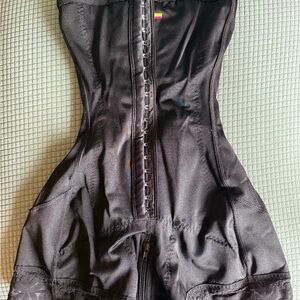 Black Women's Shapewear Jumpsuit with Front Closure